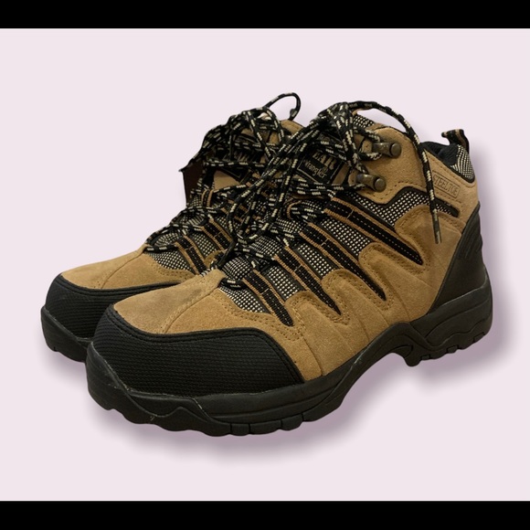 Wrangler WorkWear Jameson Steel Toe Hiker Boots Size 7M Brown - Picture 1 of 7